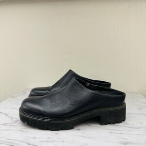 Vionic Black Leather Mule Sneakers